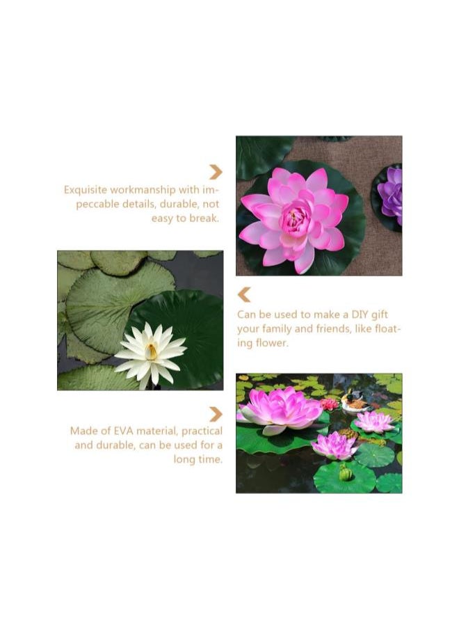 Lotus Foliage Plant Artificial Lily Pad Simulation Green Lotus Leaves Photo Prop Pool Floating Leaves Fish Pond Decor for Home Shop Garden Fish Tank Landscape Ornament