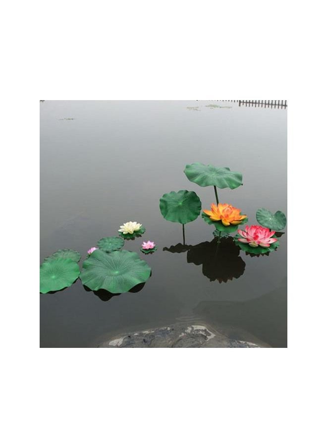 Lotus Foliage Plant Artificial Lily Pad Simulation Green Lotus Leaves Photo Prop Pool Floating Leaves Fish Pond Decor for Home Shop Garden Fish Tank Landscape Ornament