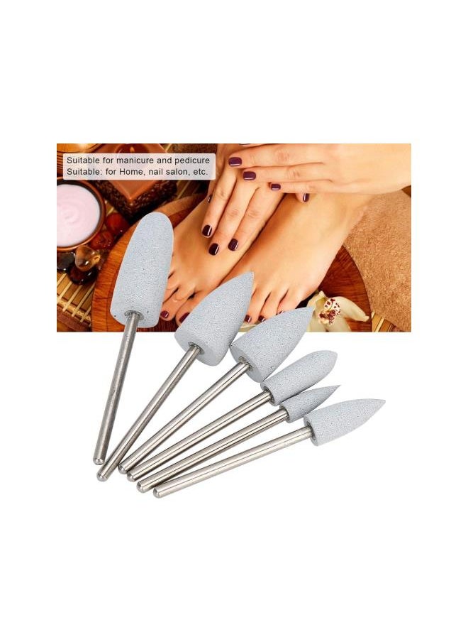 6Pcs Nail Art Grinding Head,Nail Drill Bit Nail Art Electric Manicure Drill Accessories Nail Polish Acrylic Nail Tools Dead Skin Removal Polishing Grinding Head Set Nail Care Tool(06)