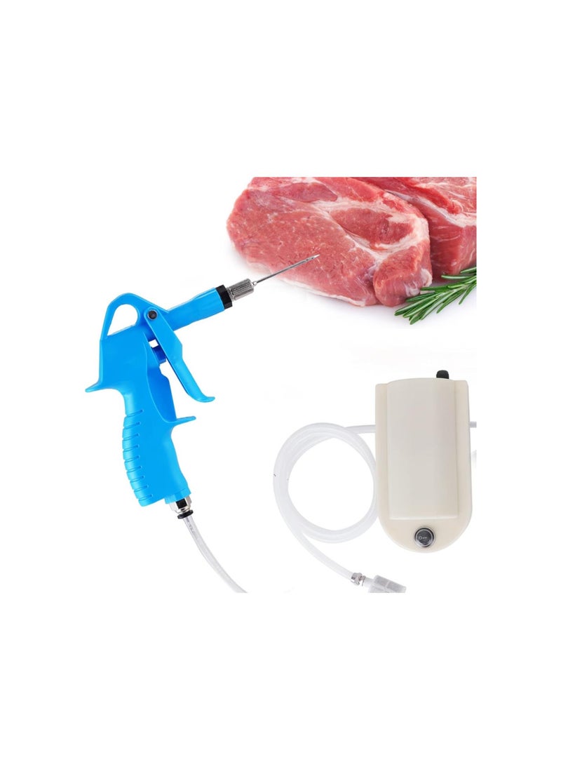 Meat Injector Gun Pump with Hose, 70W Marinade Injector Syringe for Meat, Electric Meat Injector Single Gun Automatic BBQ Meat Syringe