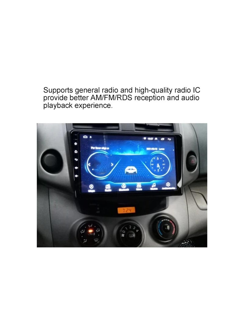 9in Car Navigation GPS High Definition Touch Screen Multimedia Player for Android 10 Replacement for RAV4 20072011(1+16G)