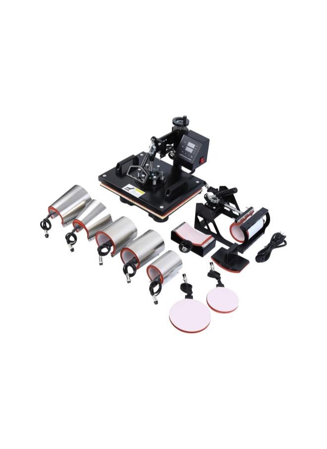 Heat Press 12 X 15 Inch Heat Press Machine 10 in 1 Digital Multifunctional Sublimation Swing Away Heat Press Dual LED Display Heat Press Machine for T Shirts Hat Mug Cap Plate