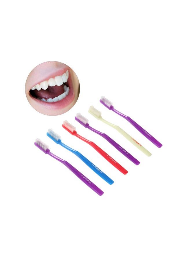 12pcs Adult Manual Toothbrush Hard Tooth Clean Brush Pocket Toothbrush for Teeth Stain Clean(Random Color)