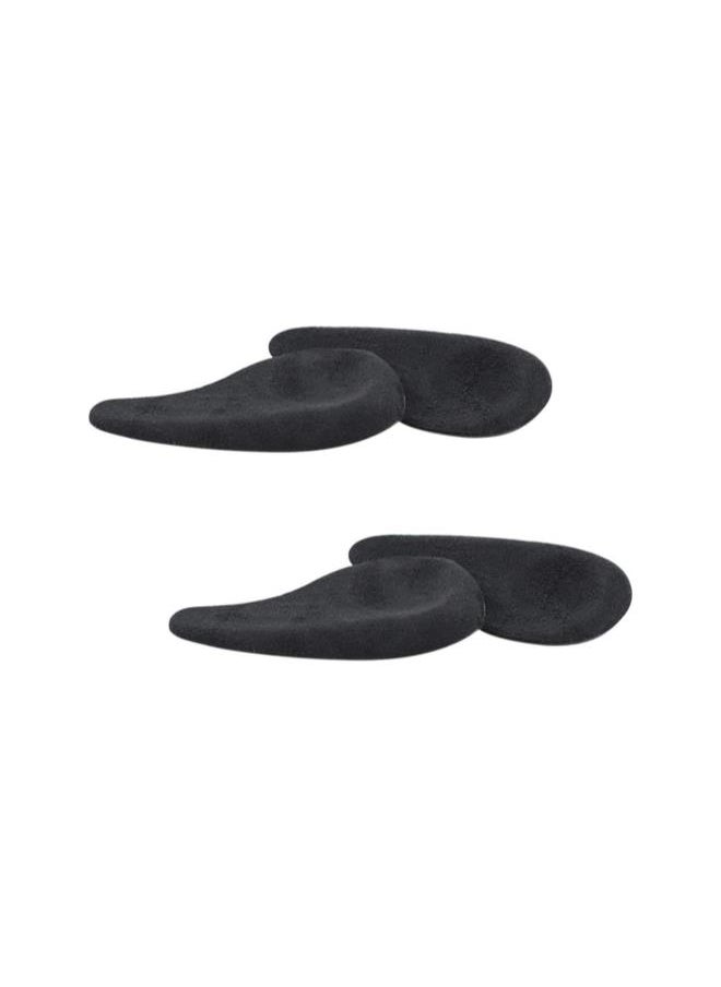 2 Pairs Corrective Shoe Inserts Lateral Heel Wedge Insoles for Foot Alignment Knee Pain Bow Legs Osteoarthritis (Black)