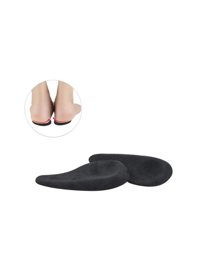 2 Pairs Corrective Shoe Inserts Lateral Heel Wedge Insoles for Foot Alignment Knee Pain Bow Legs Osteoarthritis (Black)