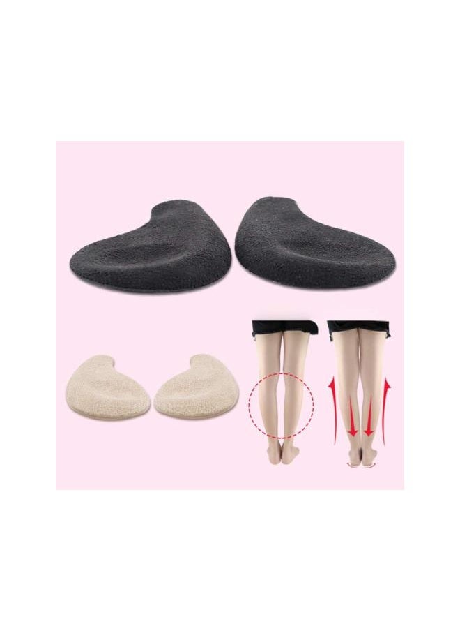 2 Pairs Corrective Shoe Inserts Lateral Heel Wedge Insoles for Foot Alignment Knee Pain Bow Legs Osteoarthritis (Black)