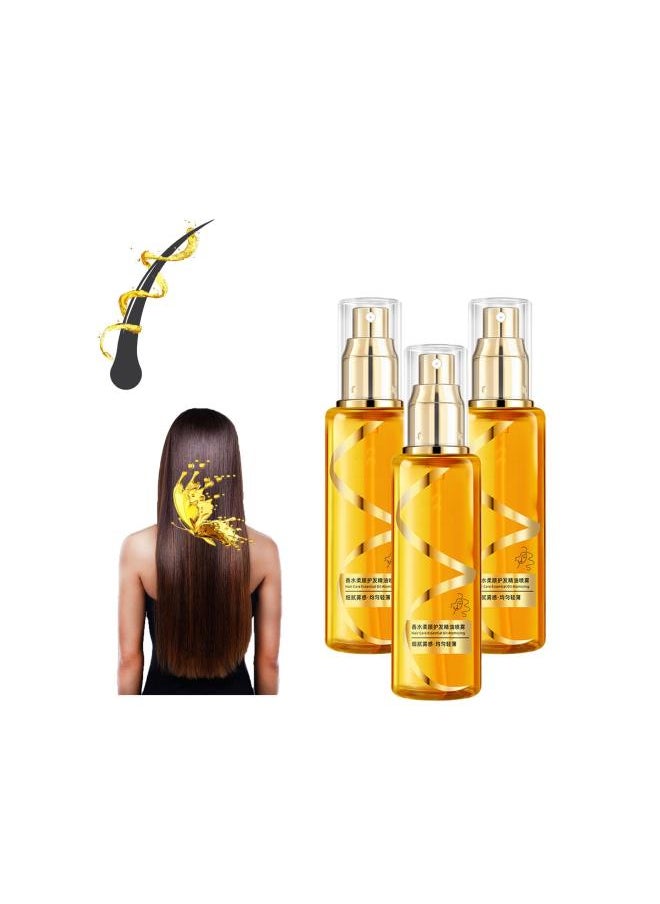 Moisturizing & Strengthening Silky Hair Oil, Hair Repair Silky Essential Oil Spray，Protein Hair Repair Leave-In Conditioning Essential Oil Spray, Hydrating Hair Treatment Essential Oil (3PC)