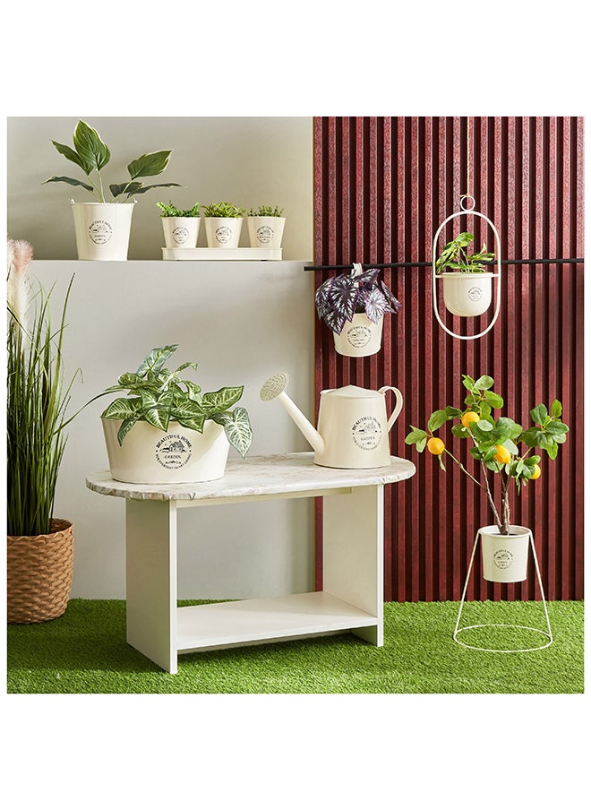 Metal 3-Piece Planter Set with Tray 35.5 x 3.5 x 11 cm