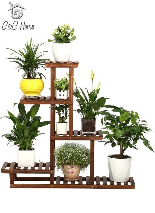 Bamboo Plant Pots Shelf Stand 95 x 25 x 96 cm