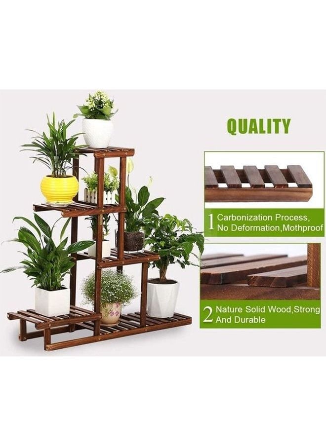 Bamboo Plant Pots Shelf Stand 95 x 25 x 96 cm