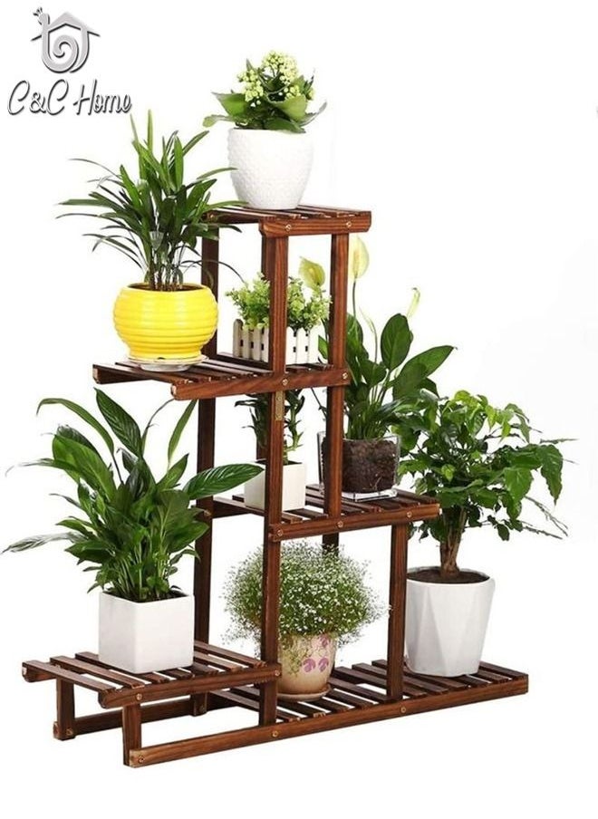 Bamboo Plant Pots Shelf Stand 95 x 25 x 96 cm