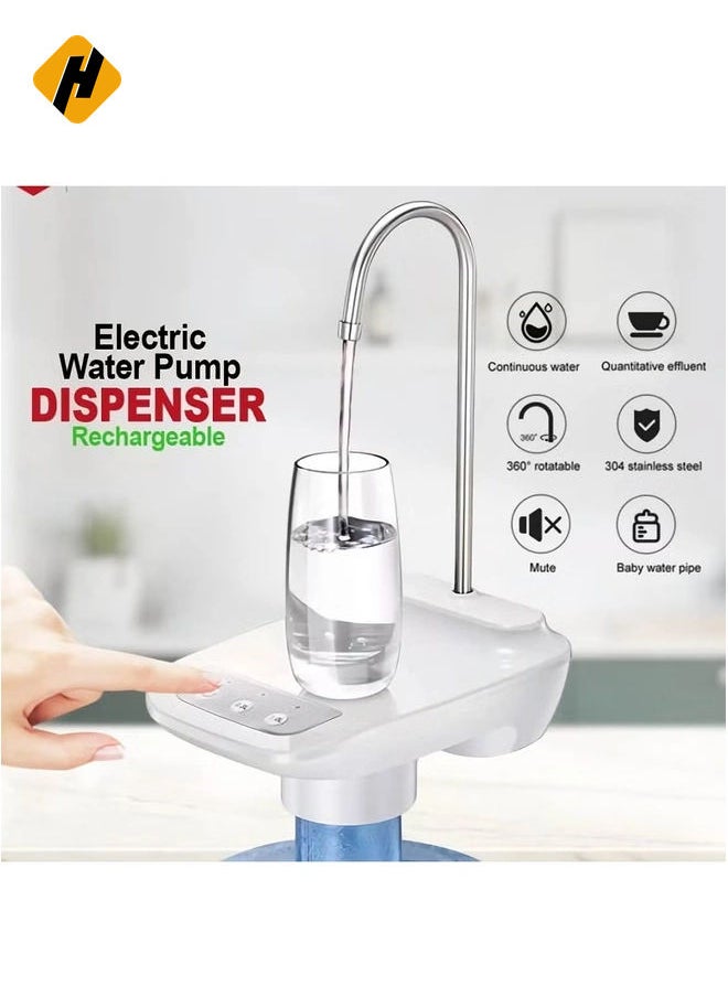 Water dispenser Pump with Tray USB Rechargeable Automatic Water Dispenser Wireless Portable Water Pump