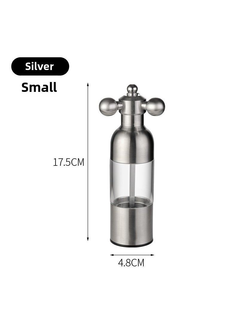 Manual Pepper Grinder 304 Stainless Steel Salt Mill Silver trumpet