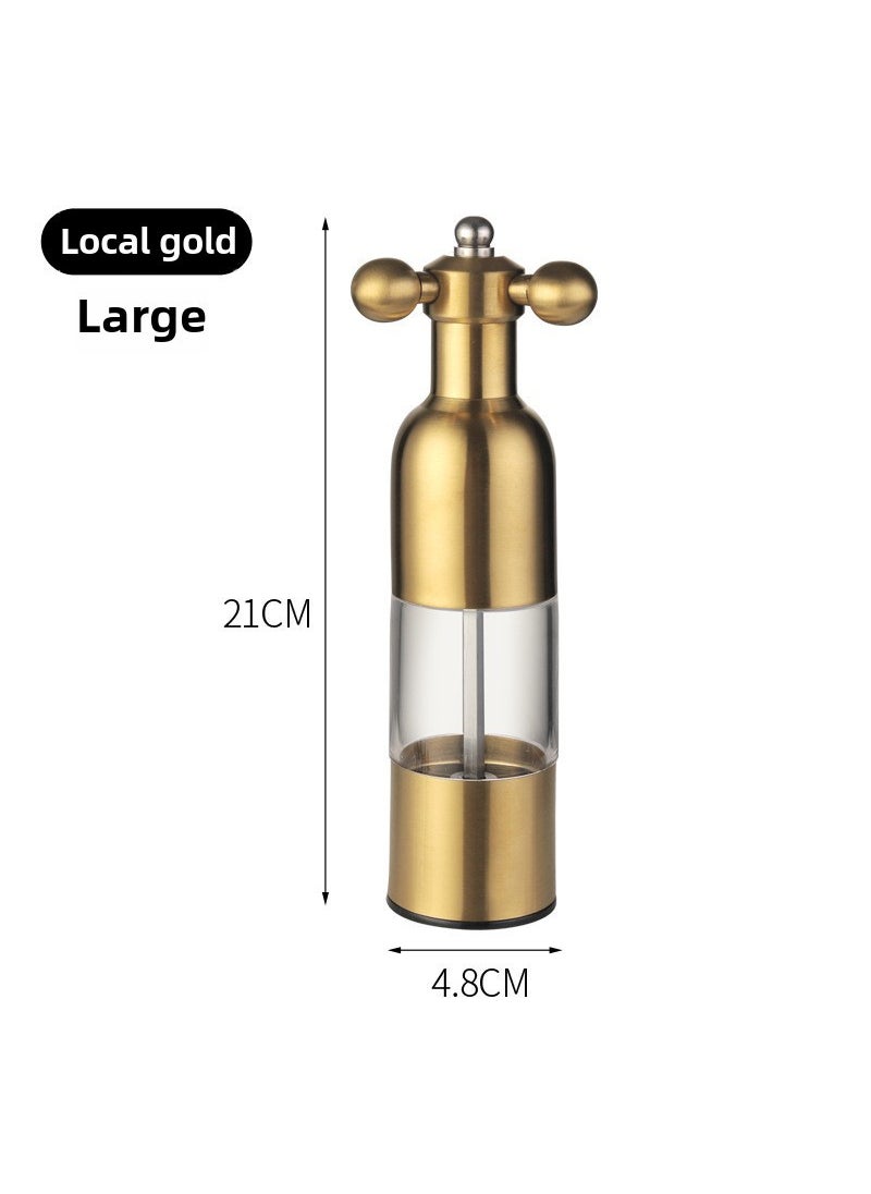 Manual Pepper Grinder 304 Stainless Steel Salt Mill Gold Large