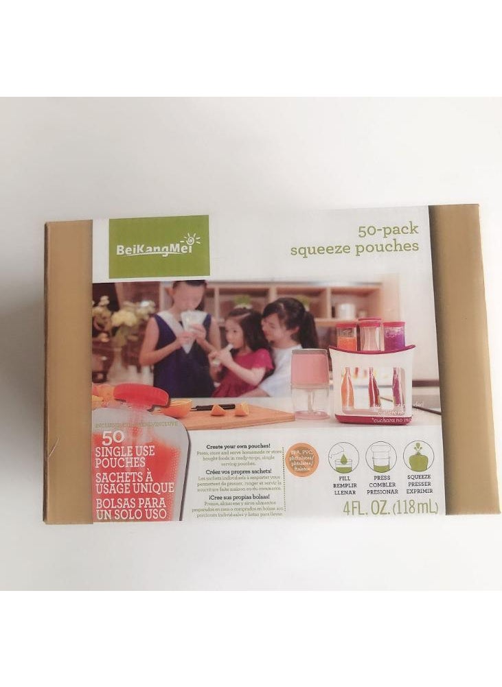 Manual Baby Food Squeeze Station Host plus 10 complementary food bags