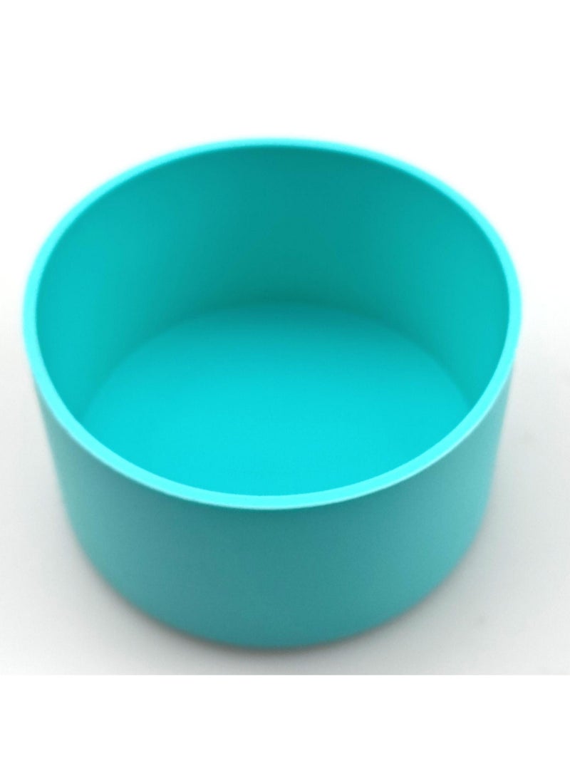 1 x 5 pcs Food-Grade Silicone Cup Sleeve, Non-Slip, Heat-Resistant Base for 32oz-40oz 9cm lake green