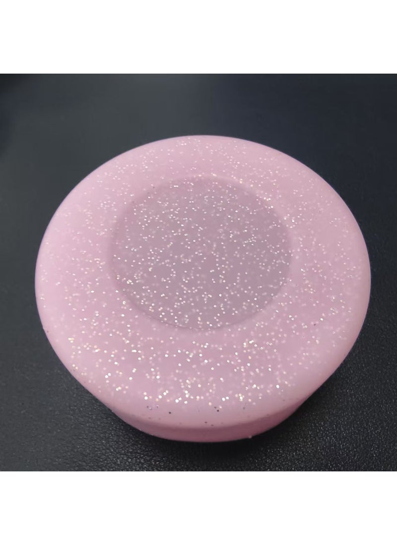 1 x 5 pcs Food-Grade Silicone Cup Sleeve, Non-Slip, Heat-Resistant Base for 32oz-40oz 7.5cm pink flash silver