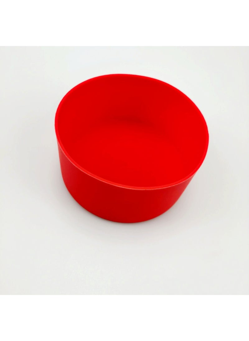 1 x 5 pcs Food-Grade Silicone Cup Sleeve, Non-Slip, Heat-Resistant Base for 32oz-40oz 9cm red