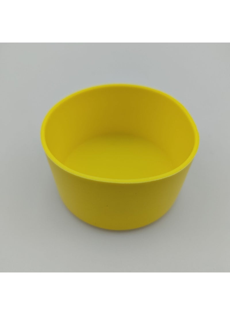 1 x 5 pcs Food-Grade Silicone Cup Sleeve, Non-Slip, Heat-Resistant Base for 32oz-40oz 7.5 yellow