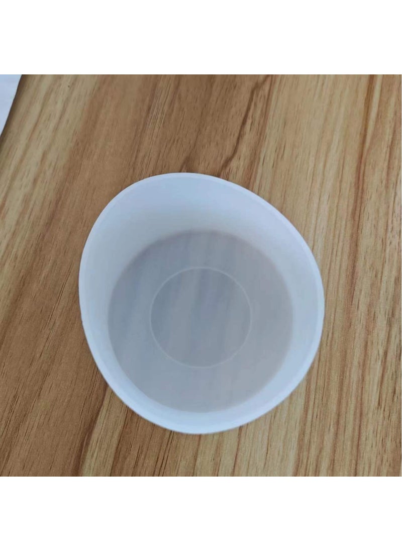 1 x 5 pcs Food-Grade Silicone Cup Sleeve, Non-Slip, Heat-Resistant Base for 32oz-40oz 9cm transparent color