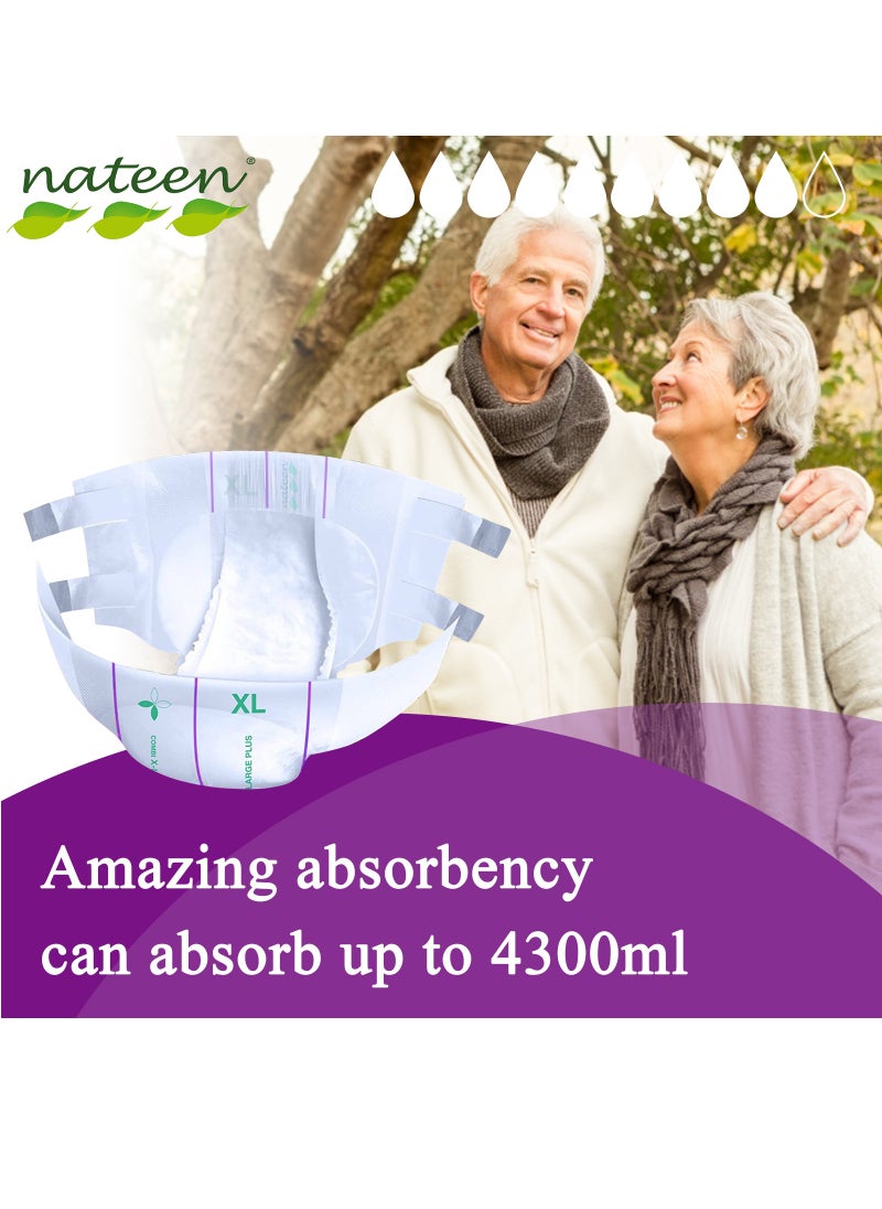 Super Ultra Incontinence Adult Diaper, X-Large,Waist Size 130-175cm,80 Count Adult Diapers,Disposable Underwear for Men&Women,Briefs with Maximum Absorbency, Leak Protection-4800ml Absorbency.