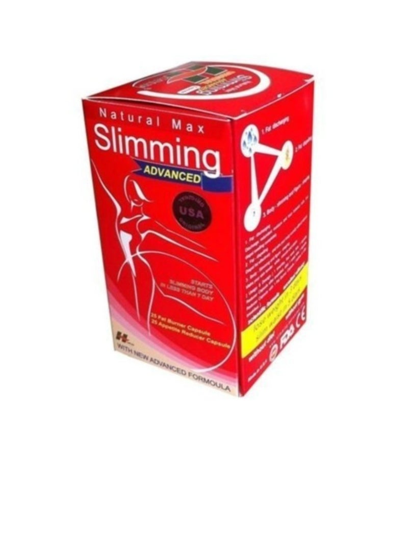 Natural max slimming Advanced 25 Fat Burner 25 Appetite Capsules