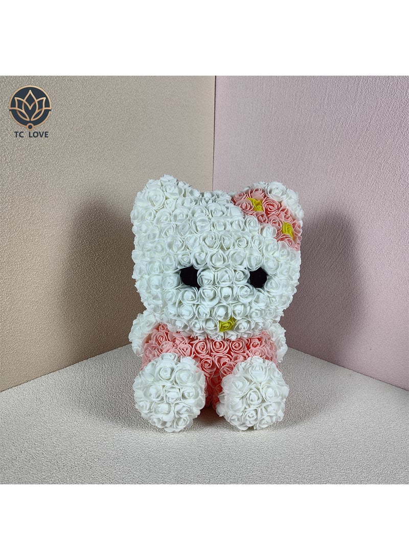 1 x 5 pcs 35cm Everlasting Flower HelloKitty Foam Rose Gift More color customization