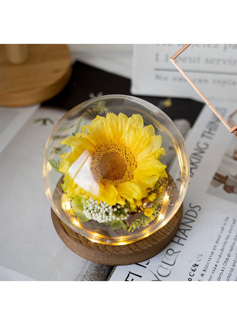 Eternal Sunflower Arrangement Gift Delicate round ball