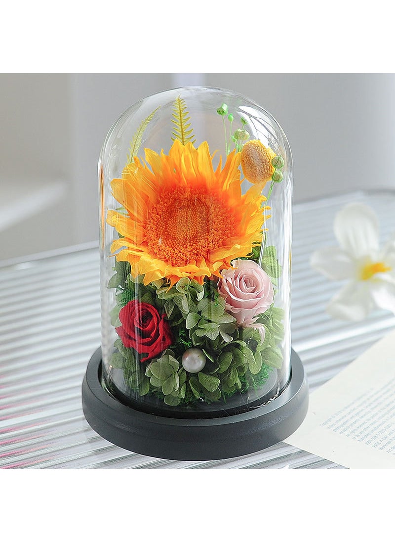 Christmas Preserved Carnation Glass Dome Gift Unforgettable