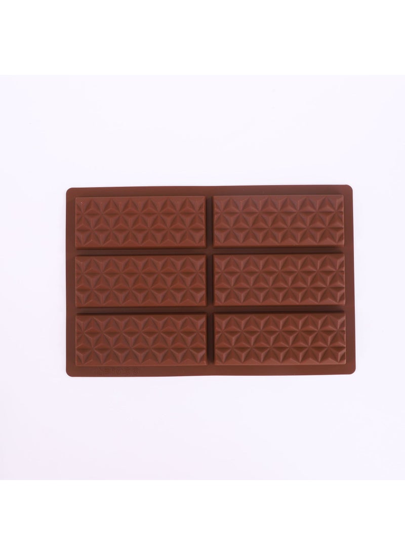 1 x 5 pcs 6-Cavity Large Chocolate Mold, Food-Grade Silicone Bakeware diamond chocolate mold