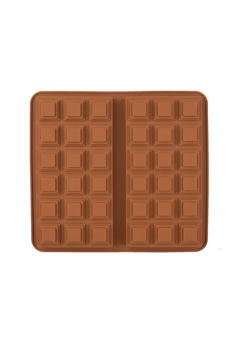 1 x 5 pcs 6-Cavity Large Chocolate Mold, Food-Grade Silicone Bakeware Popular 2-piece chocolate mold