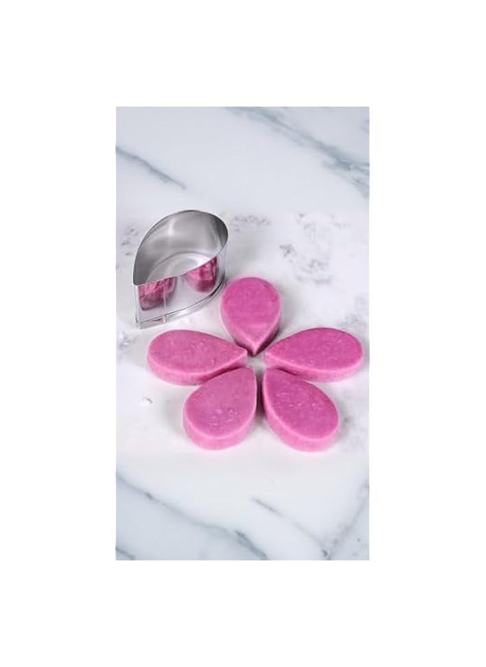 Stainless Steel Rose Petal Molds - DIY Baking & Fondant Cutters for Delightful Desserts, Sandwiches, and More - Set of 7