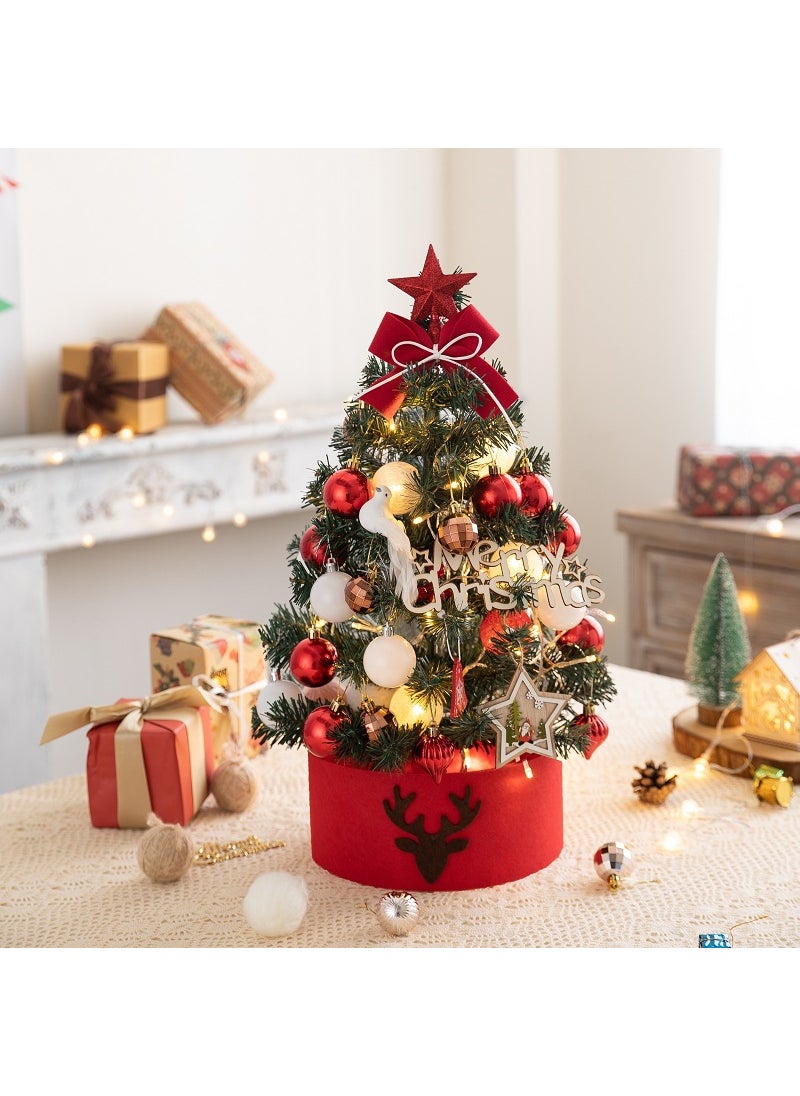 2024 Mini Christmas Tree Desk Set 60cm red and white