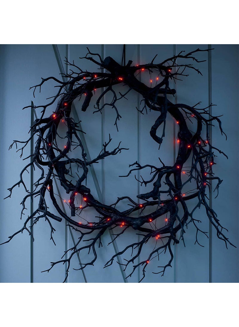 2023 Halloween Night Wreath Decor Black