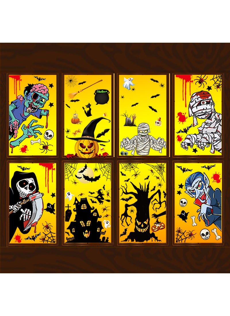 1 x 5 pcs Halloween Haunted House Sticker Decals Witch Ghost Bat Suit BQ041-42-43-44-45-48-50-51