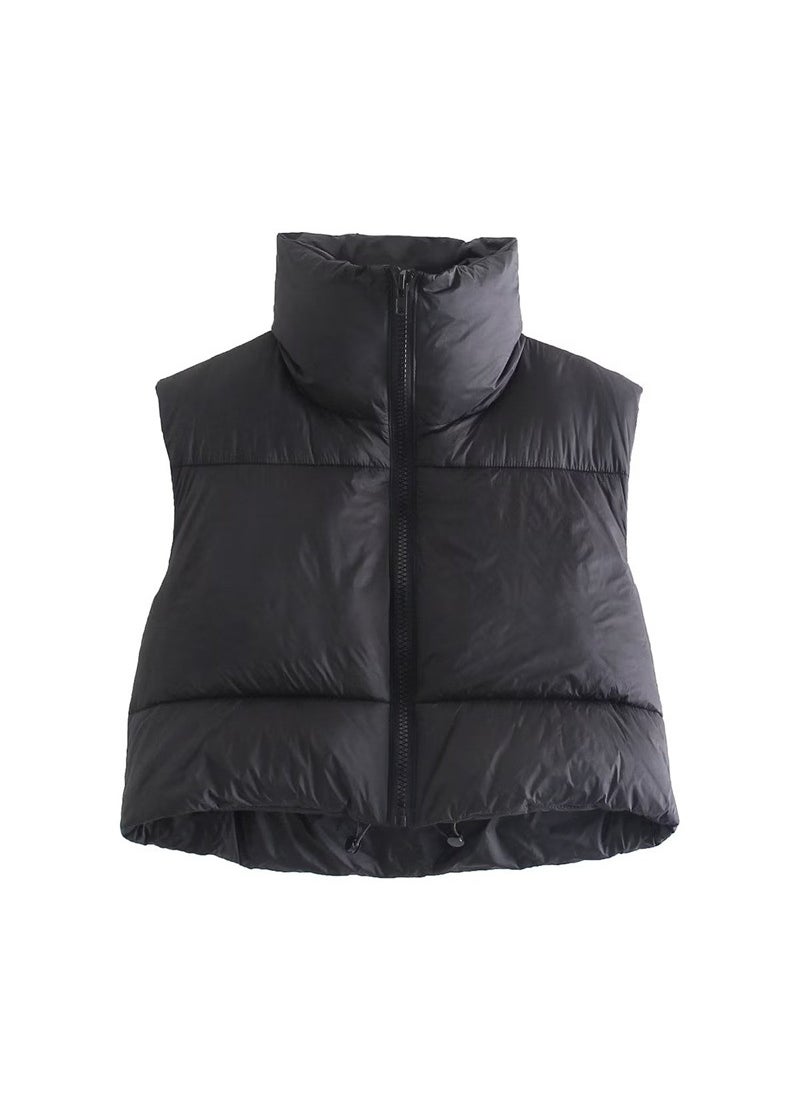 1 x 5 pcs 2022 Fall Womens Vest Sleeveless Fashion Black