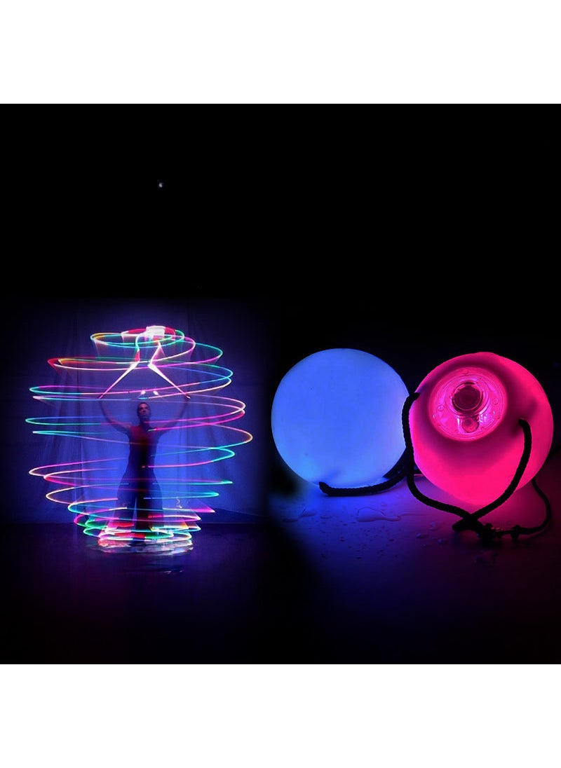 1 x 5 pcs LED Fitness Glow Swing Ball Toy Colorful Throwing Ball