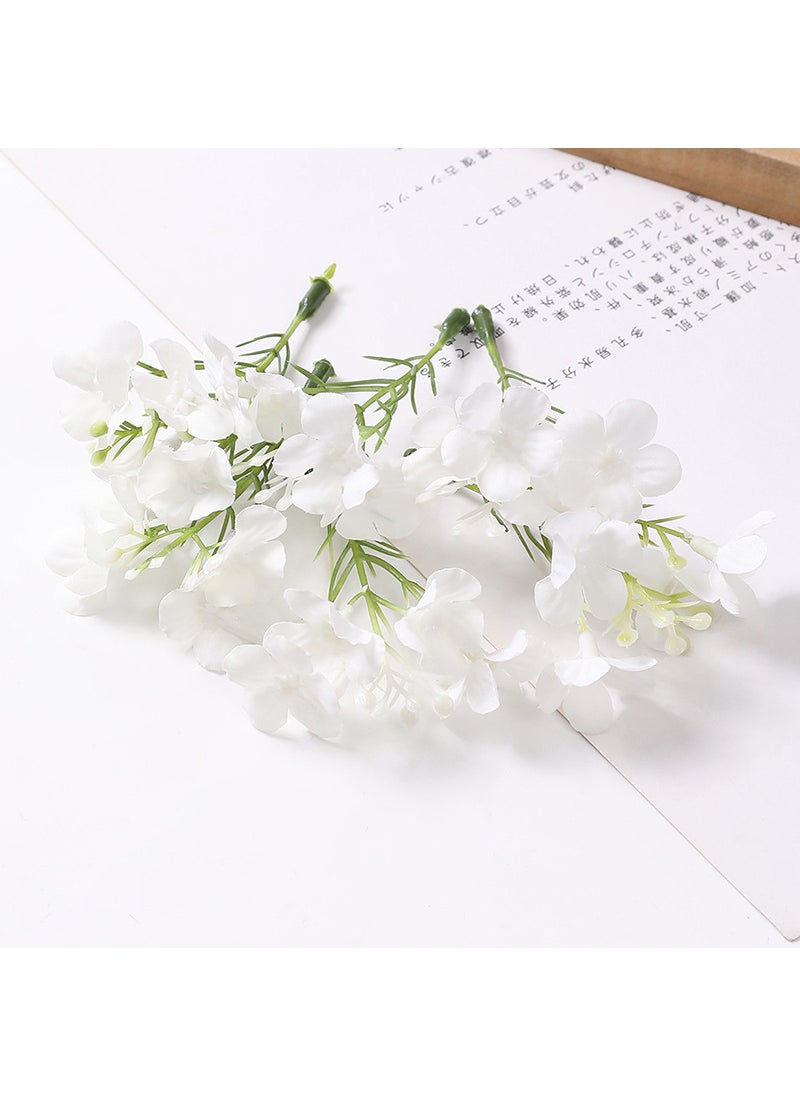 1 x 5 pcs Artificial Hydrangea DIY Crafting Bridal White