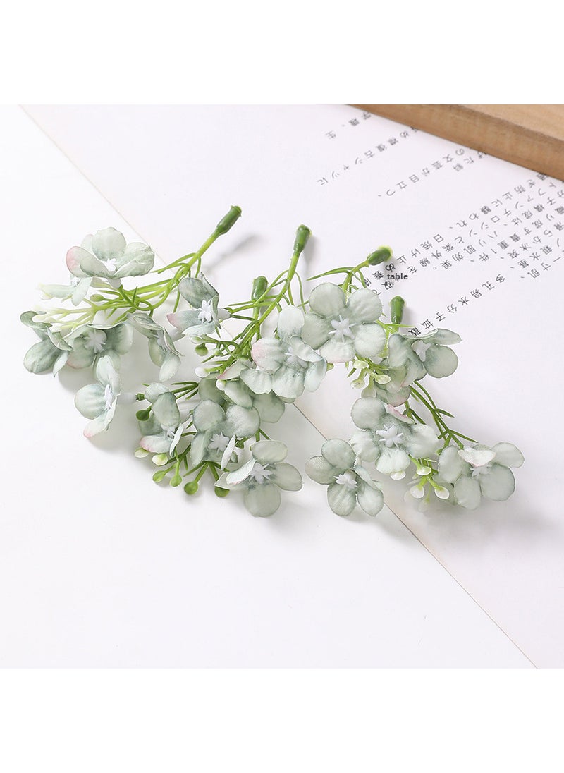 1 x 5 pcs Artificial Hydrangea DIY Crafting Bridal Light green