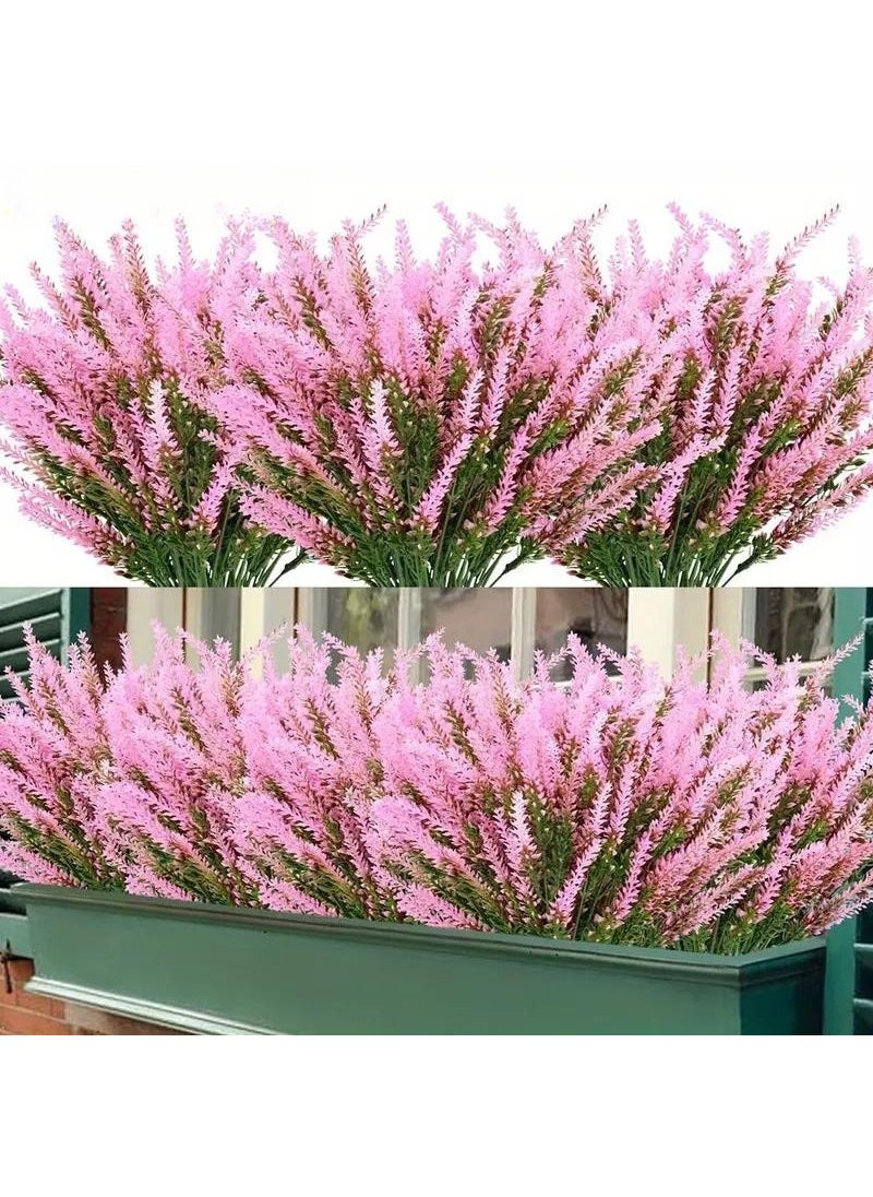 1 x 5 pcs Lavender Artificial Wheat Spike Plastic Flower Pot pink