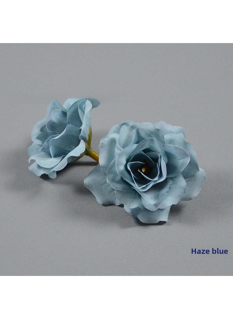 1 x 5 pcs Miniature Artificial Rosebuds for DIY Crafts Haze Blue