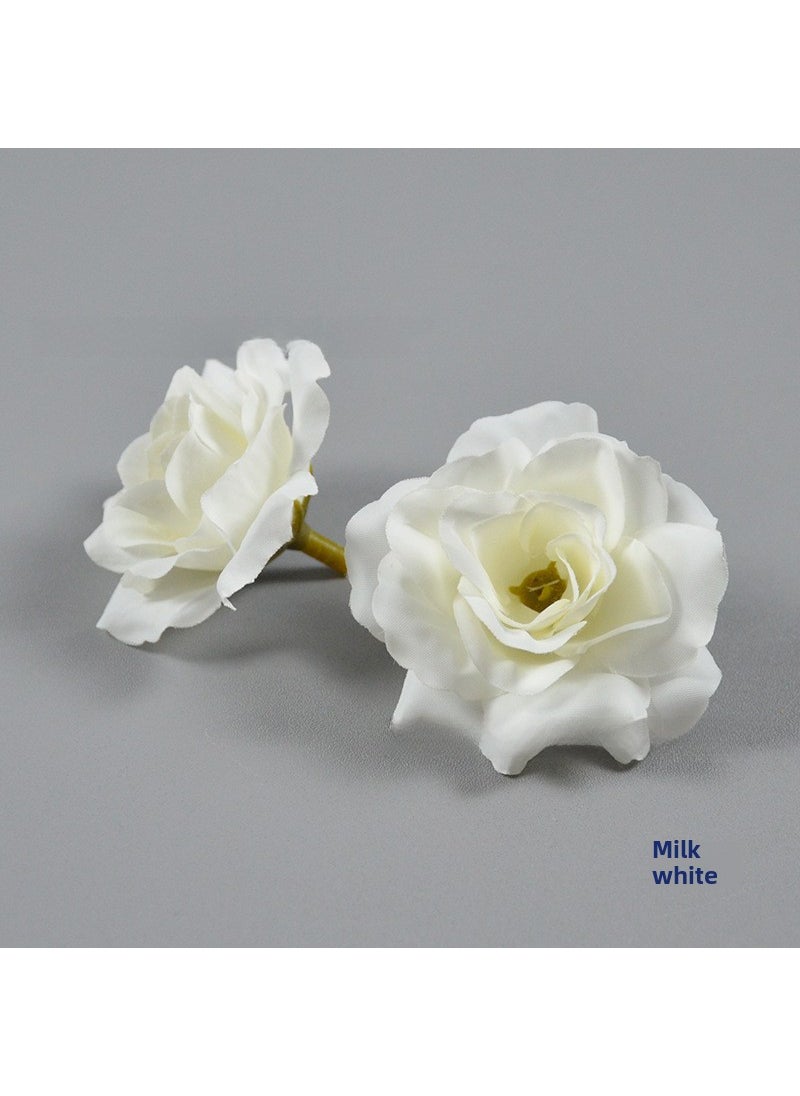 1 x 5 pcs Miniature Artificial Rosebuds for DIY Crafts Milky White