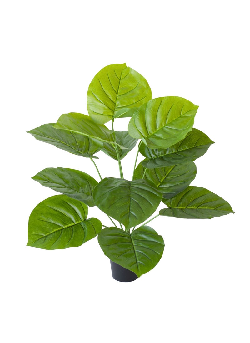 1 x 5 pcs Artificial Plant Bonsai Nordic Style Home Decor 12 green radish leaves (without pots)