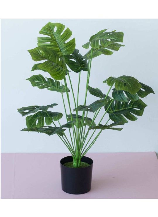 1 x 5 pcs Artificial Plant Bonsai Nordic Style Home Decor 18-headed turtle leaf with large leaves (pot not included)