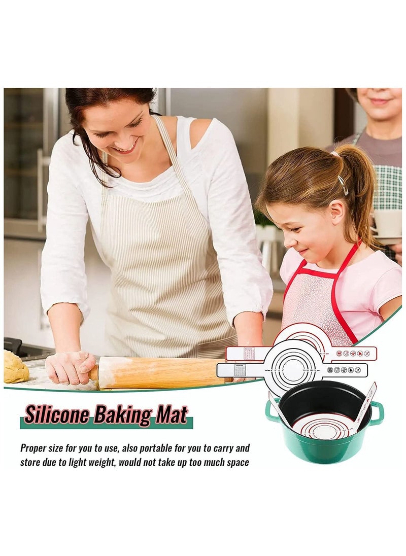 Silicone Baking Mat, for Dutch Oven Bread Baking Black and Red Non-stick