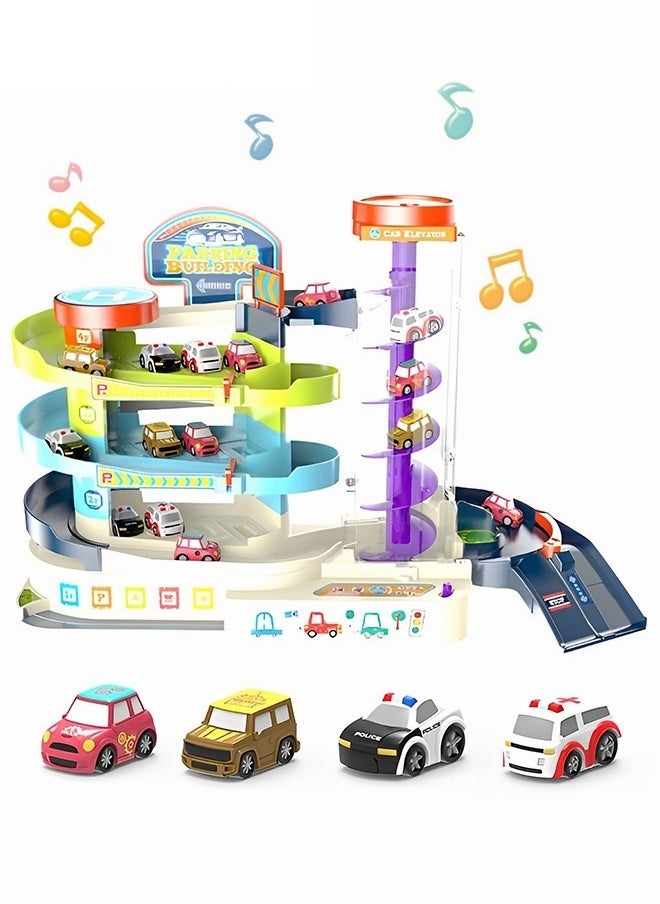 Toy Car Garage for Boys Kids Ages 3+Toddlers Building Track Car Playset Parking Lot Toys Birthday Gifts Party Games