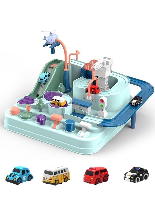 Toys Race Track Car Adventure Preschool Toddler Boy Toys Educational Parent-Child Interactive Racing Kids Toy with 4 car