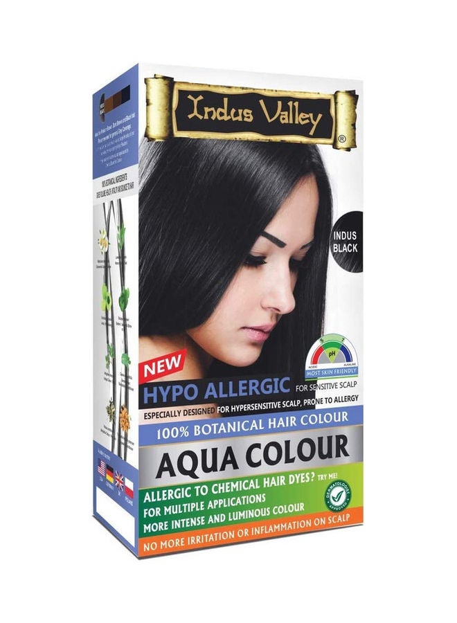 Allergy Free Hypo Allergic Aqua Hair Color Indus Black 231grams