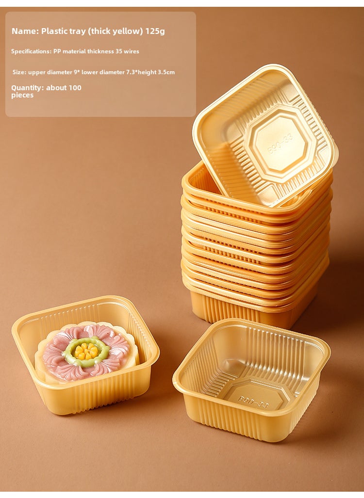 2025 Matte Translucent Mid-Autumn Mooncake Bags 9.0cm thick PP gold 100