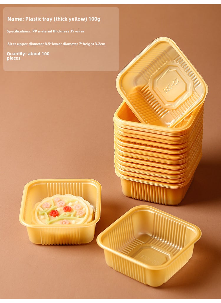 2025 Matte Translucent Mid-Autumn Mooncake Bags 8.5cm thick PP gold 100